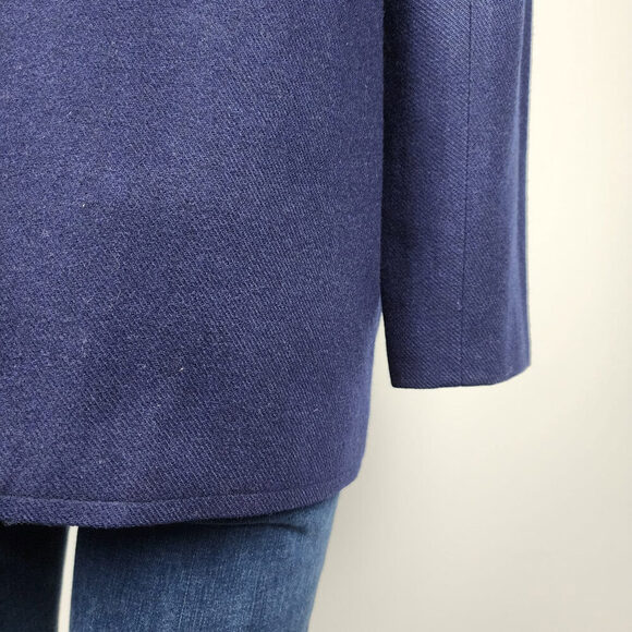 Vintage Mary Francis Navy Wool Button Up Jacket Blazer Size 6 - Picture 8 of 11